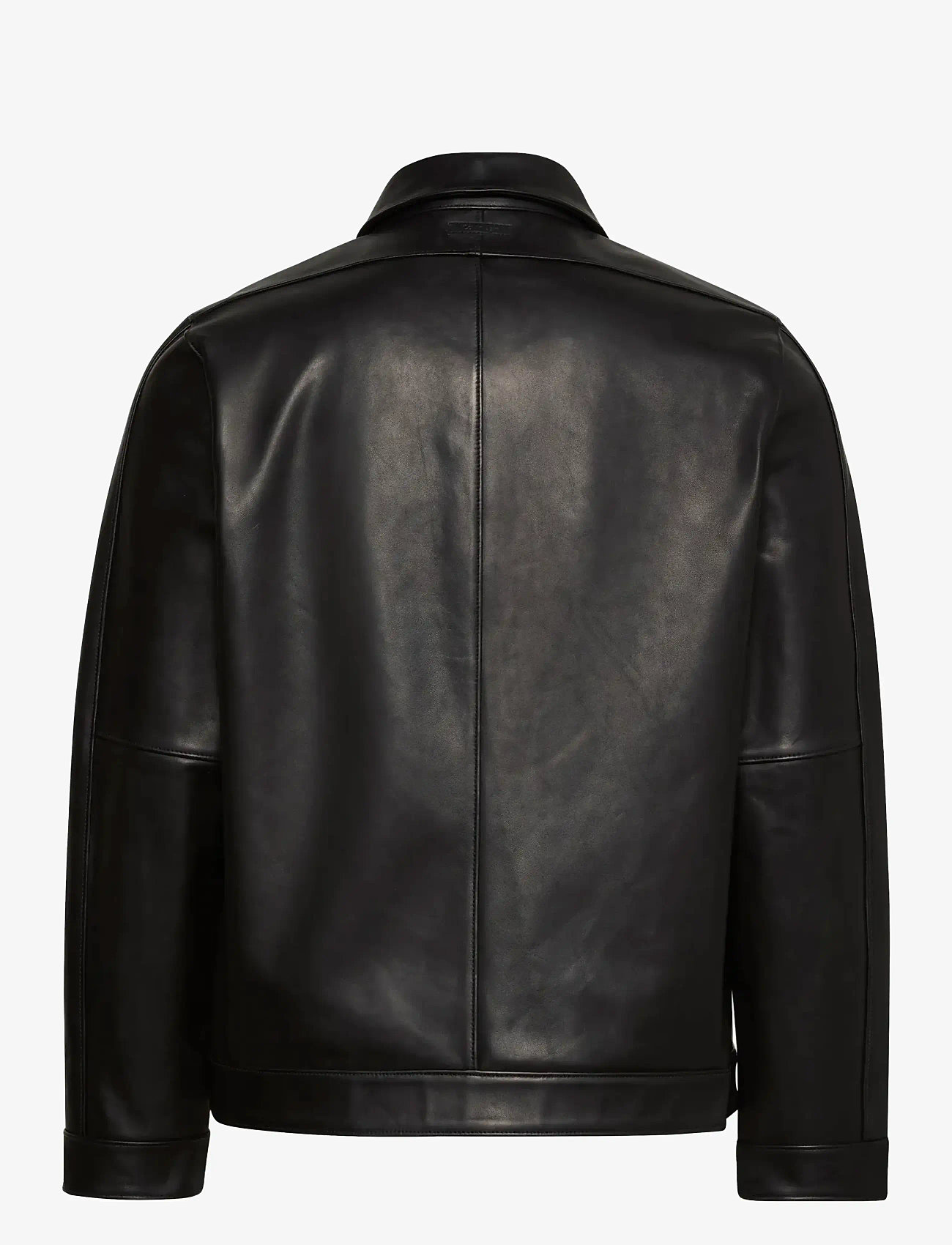 Calvin Klein - LS 2 PKT LEATHER JACKET - efterårsjakker - black - 2
