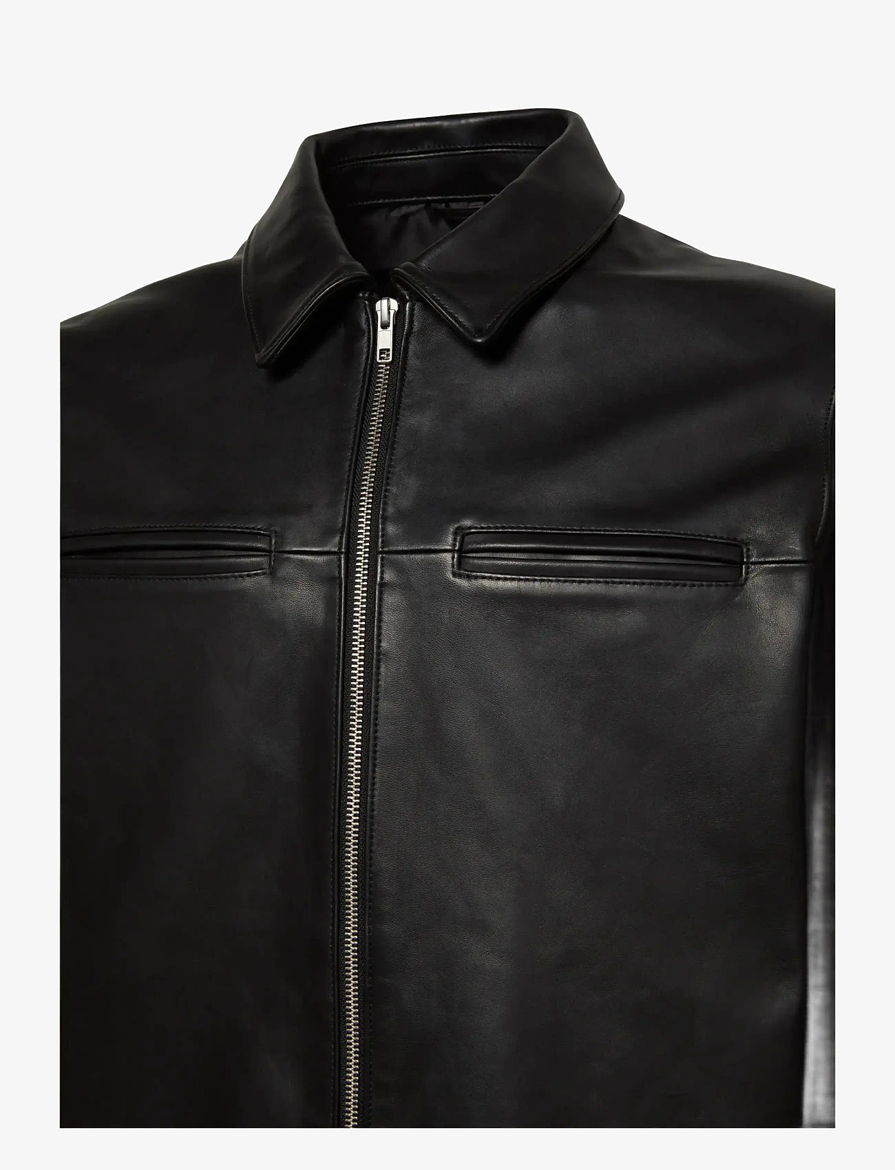 Calvin Klein - LS 2 PKT LEATHER JACKET - efterårsjakker - black - 3