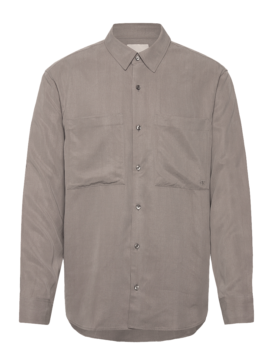 Calvin Klein - LS DRAPEY RELAXED SHIRT - chemises décontractées - steeple gray - 1