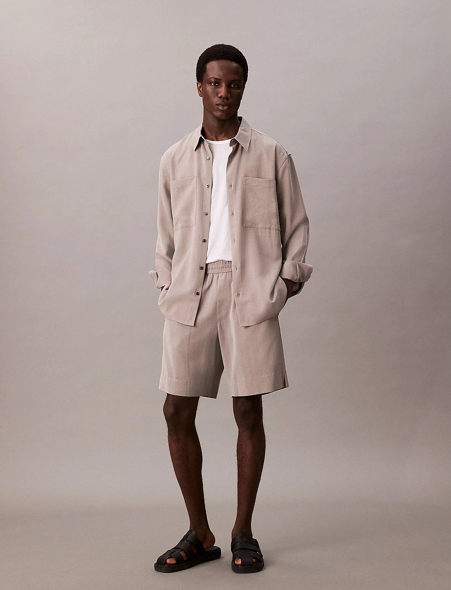 Calvin Klein - LS DRAPEY RELAXED SHIRT - chemises décontractées - steeple gray - 0