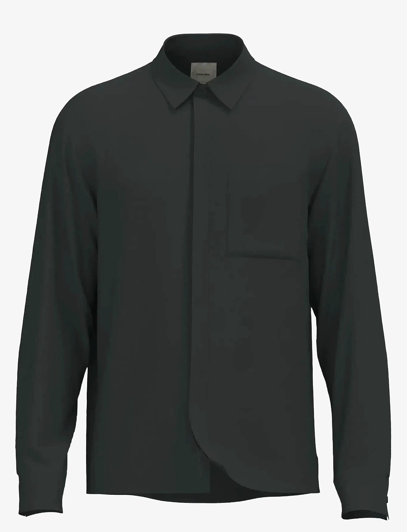 Calvin Klein - LS COTTON NYLON RELAXED SHIRT JA - casual shirts - pirate black - 0