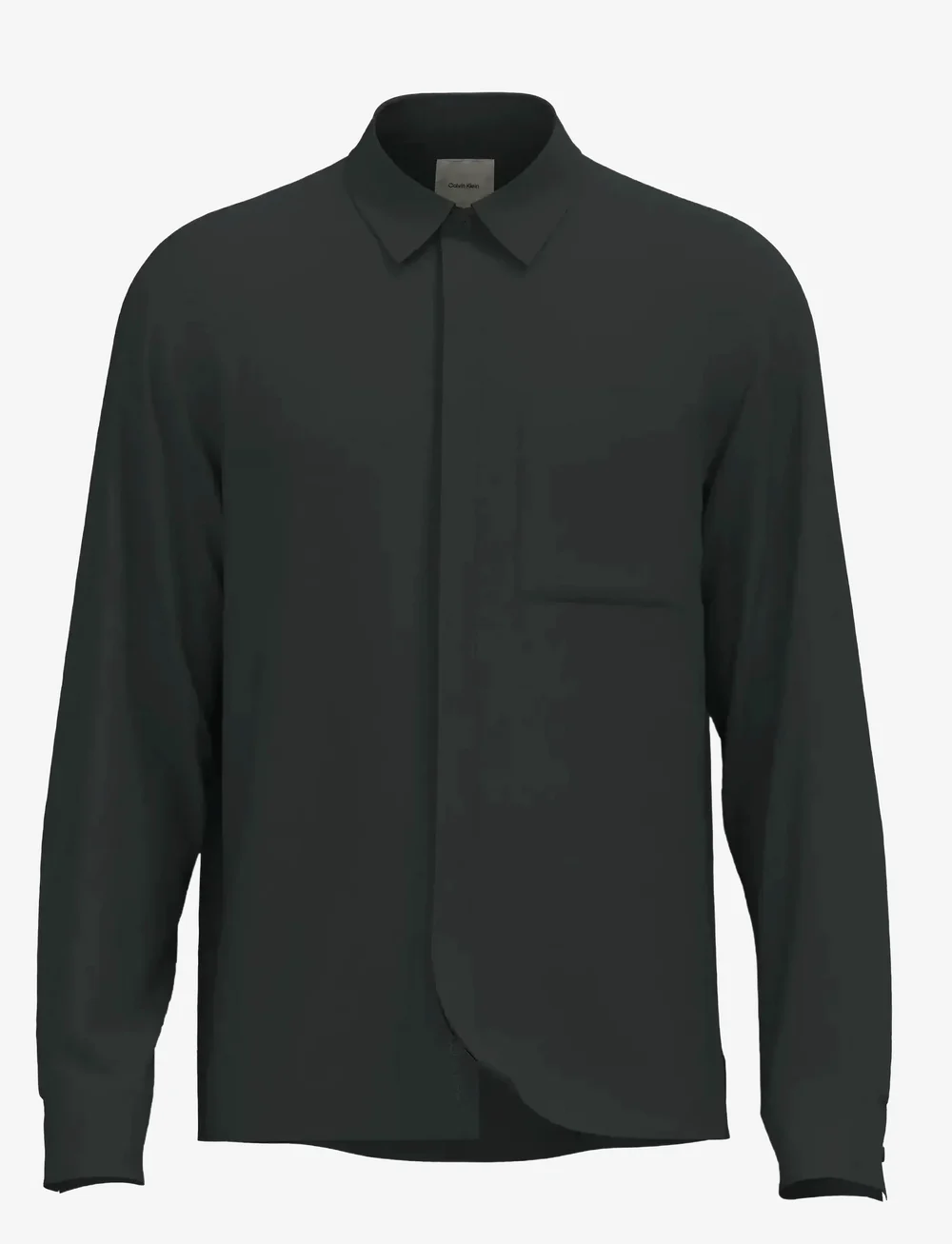Calvin Klein - LS COTTON NYLON RELAXED SHIRT JA - casual skjortor - pirate black - 0