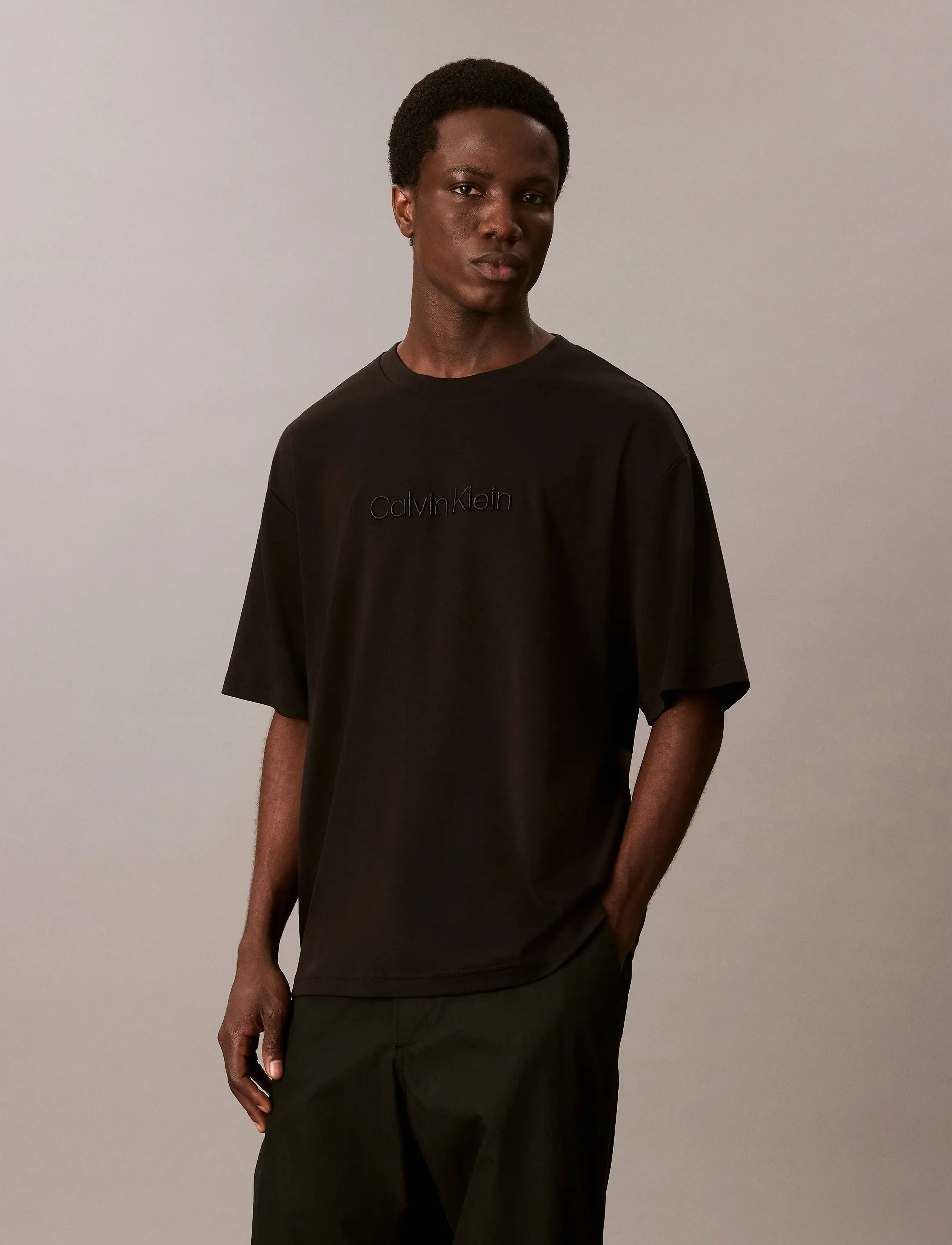 Calvin Klein A - Rel Fashion Logo Tee - Deals - BLACK / black