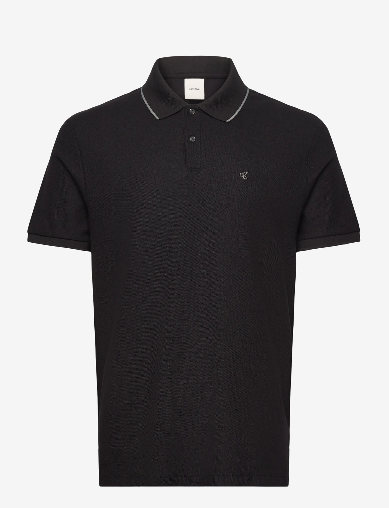 Calvin Klein - SS REFINED PIQUE TIPPED CLASSIC - lyhythihaiset - black - 1
