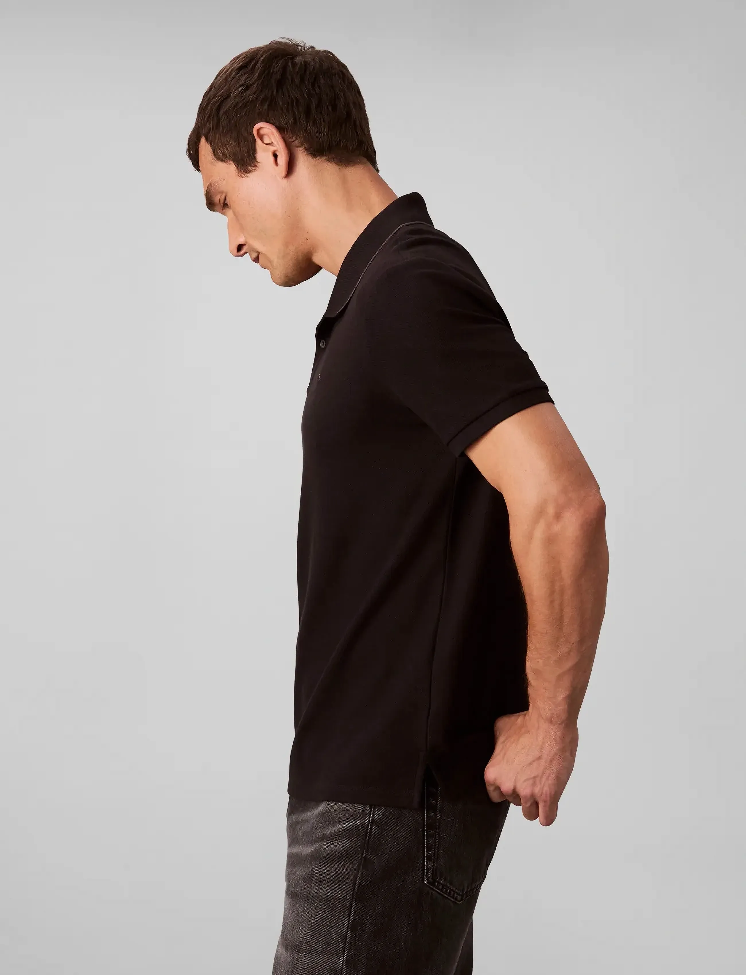 Calvin Klein - SS REFINED PIQUE TIPPED CLASSIC - kurzärmelig - black - 3