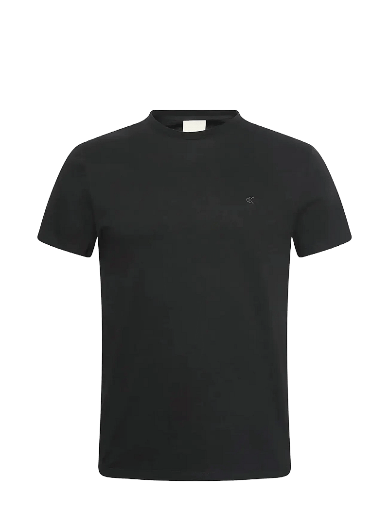 Calvin Klein - SS SLIM STRETCH COTTON CREWNK TE - kortærmede t-shirts - black - 1