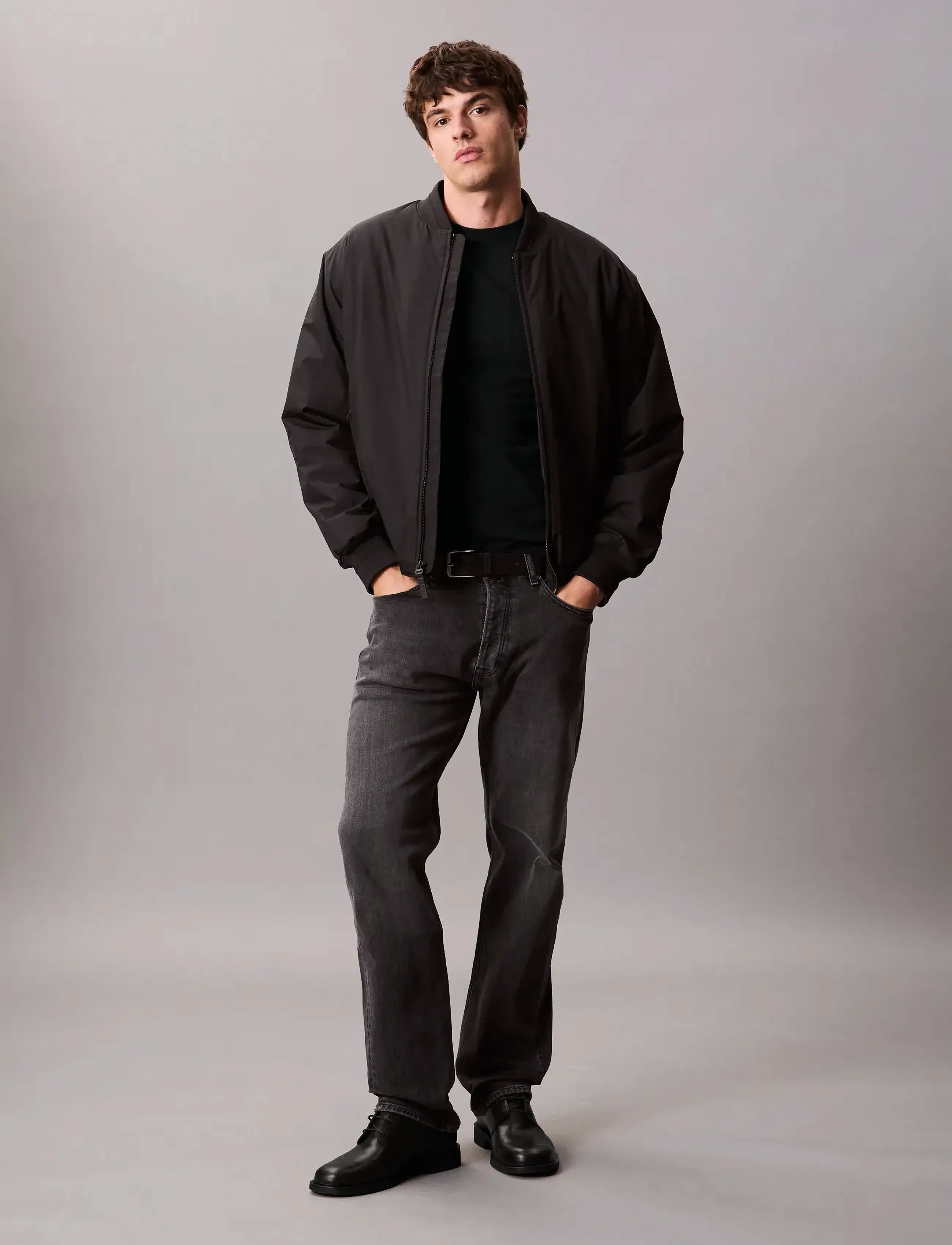 Calvin Klein - SS SLIM STRETCH COTTON CREWNK TE - short-sleeved t-shirts - black - 2