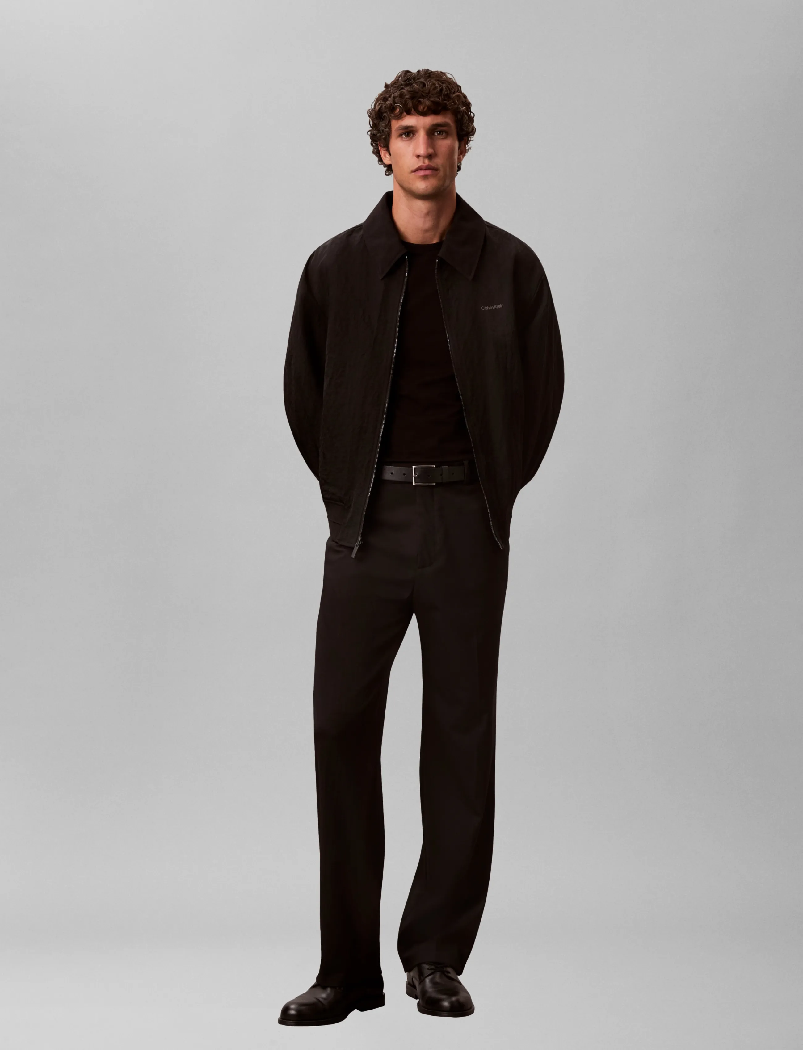 Calvin Klein - SS SLIM STRETCH CTTN MONOGRM TEE - lühikeste varrukatega t-särgid - black - 3