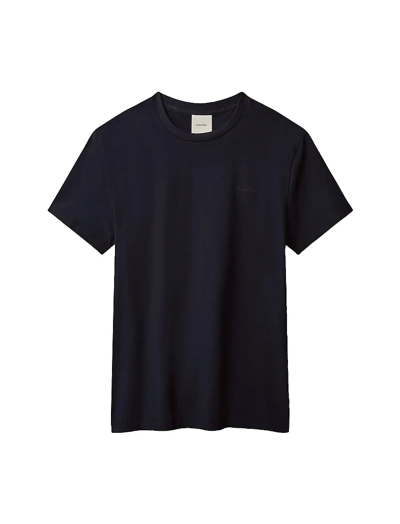 Calvin Klein - SS SLIM STRETCH COTTON CREWNK TE - kortærmede t-shirts - black - 5