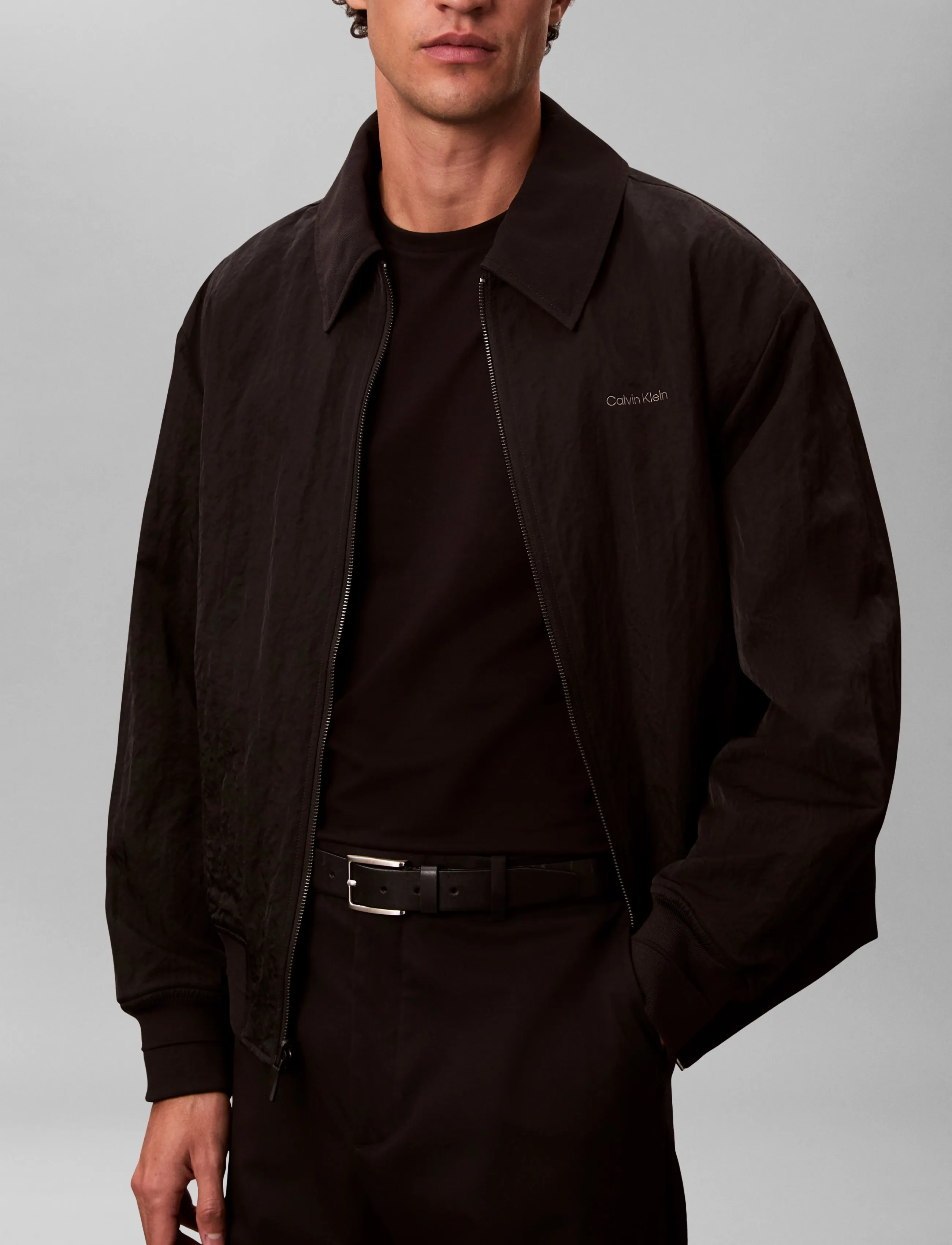 Calvin Klein - SS SLIM STRETCH CTTN MONOGRM TEE - lühikeste varrukatega t-särgid - black - 5