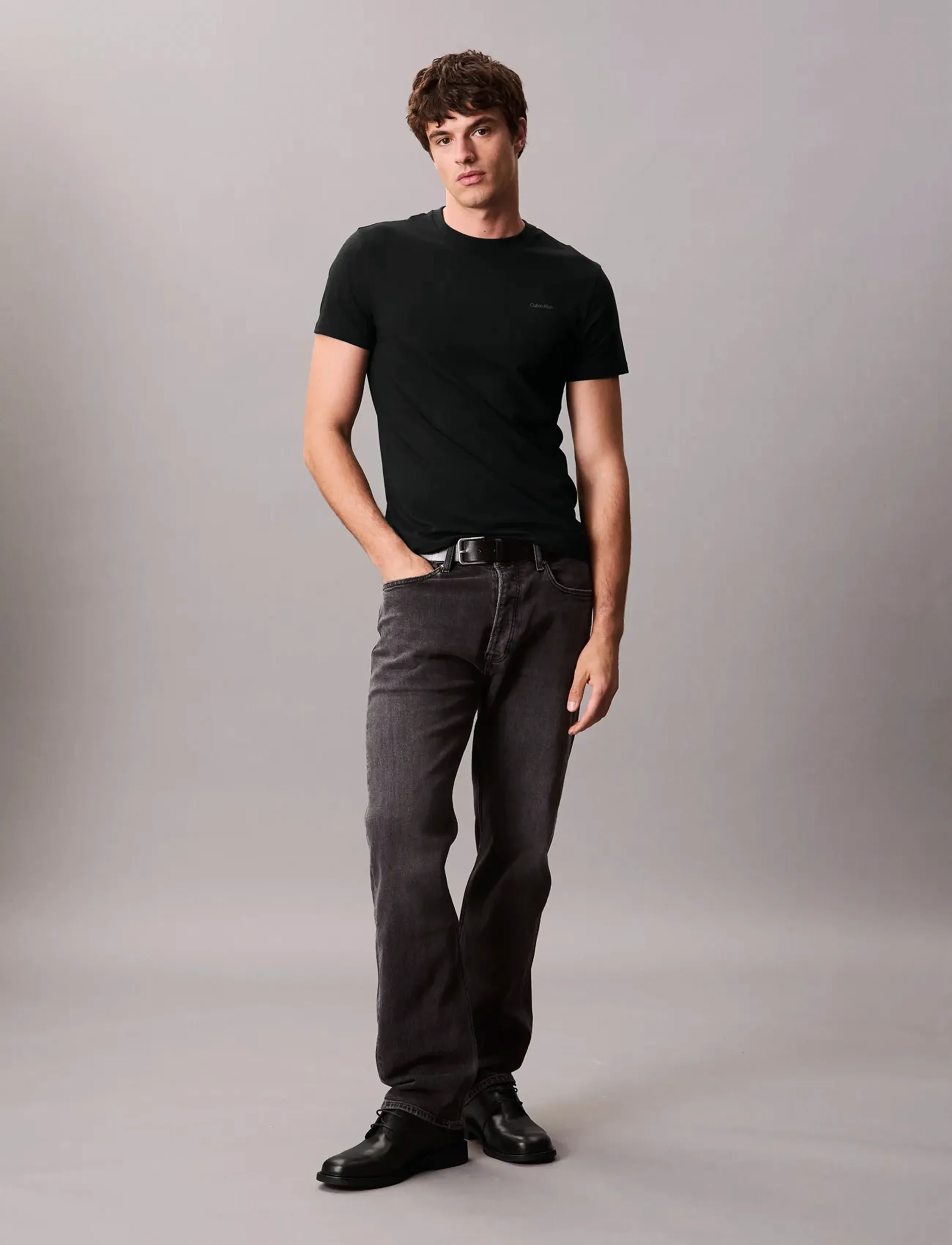 Calvin Klein Ss Slim Stretch Cotton Crewnk Te t-shirts - bas herr – bild 6