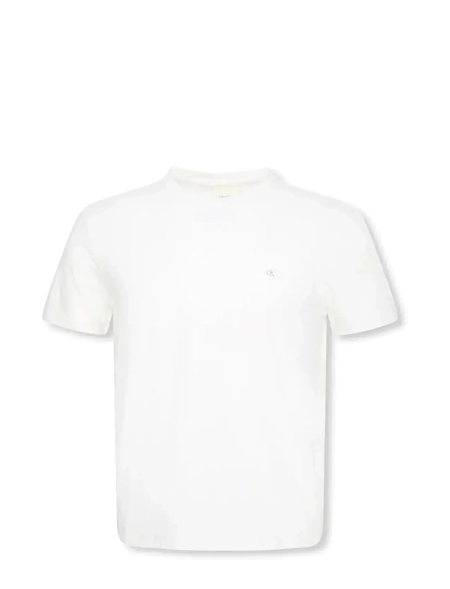 Calvin Klein - SS SLIM STRETCH COTTON CREWNK TE - short-sleeved t-shirts - bright white - 1