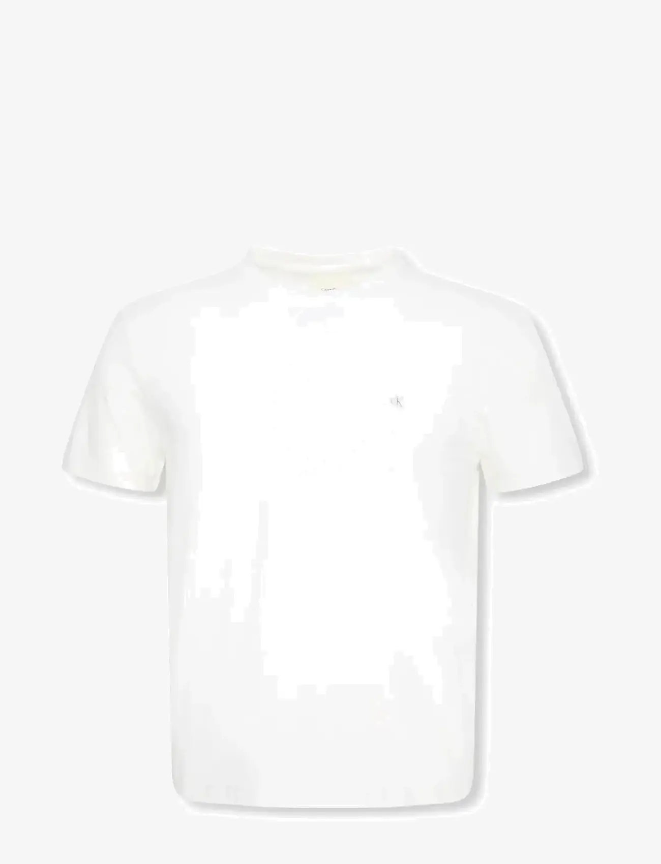 Calvin Klein - SS SLIM STRETCH COTTON CREWNK TE - kortærmede t-shirts - bright white - 1
