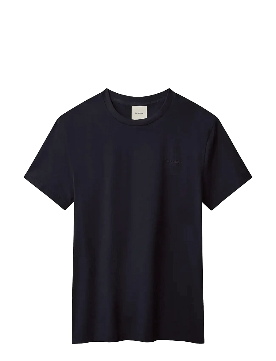 Calvin Klein - SS SLIM STRETCH CTTN MONOGRM TEE - short-sleeved t-shirts - dark sapphire - 1