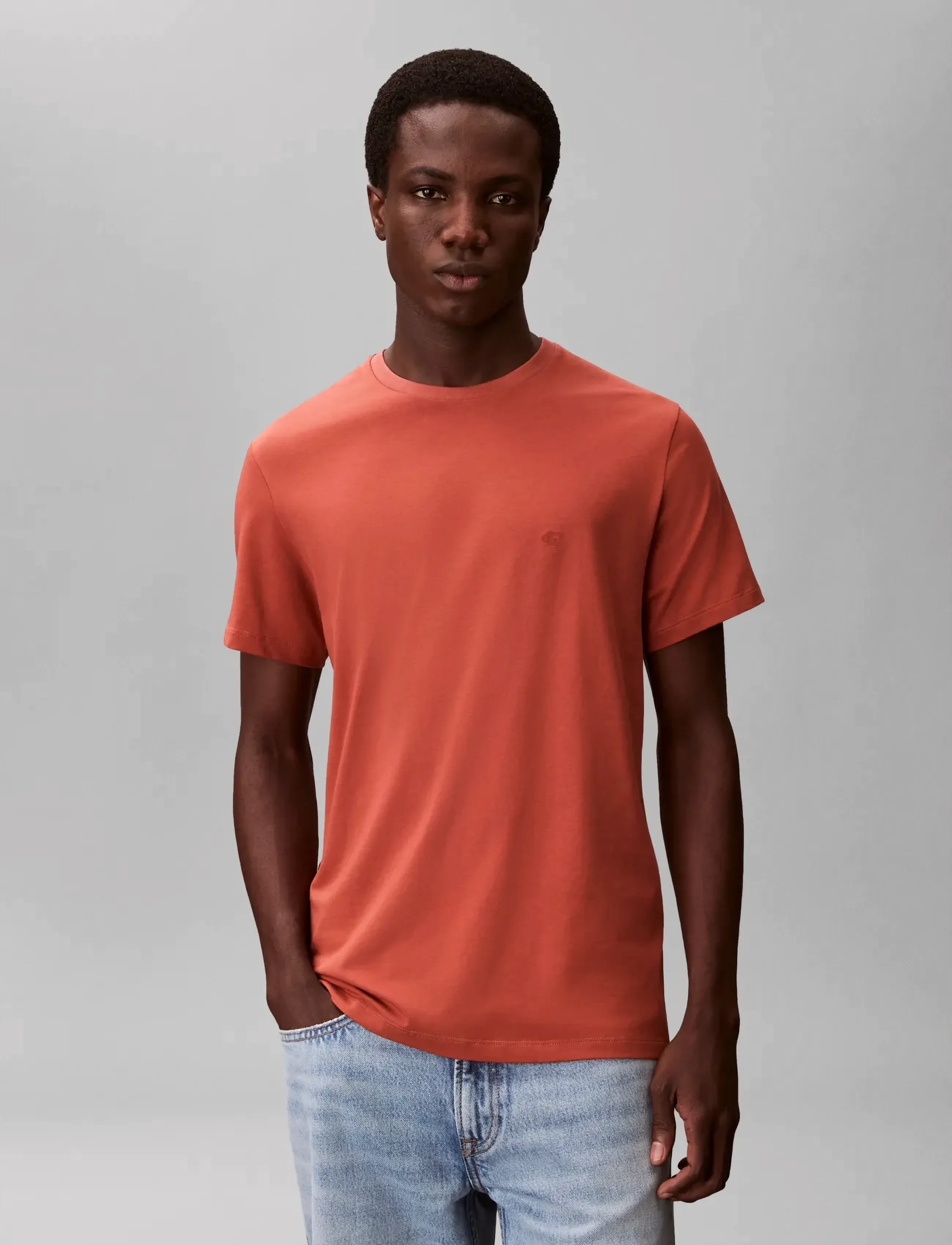 Calvin Klein - SS SLIM STRETCH MONOGRAM TEE - lühikeste varrukatega t-särgid - faded flower - 3