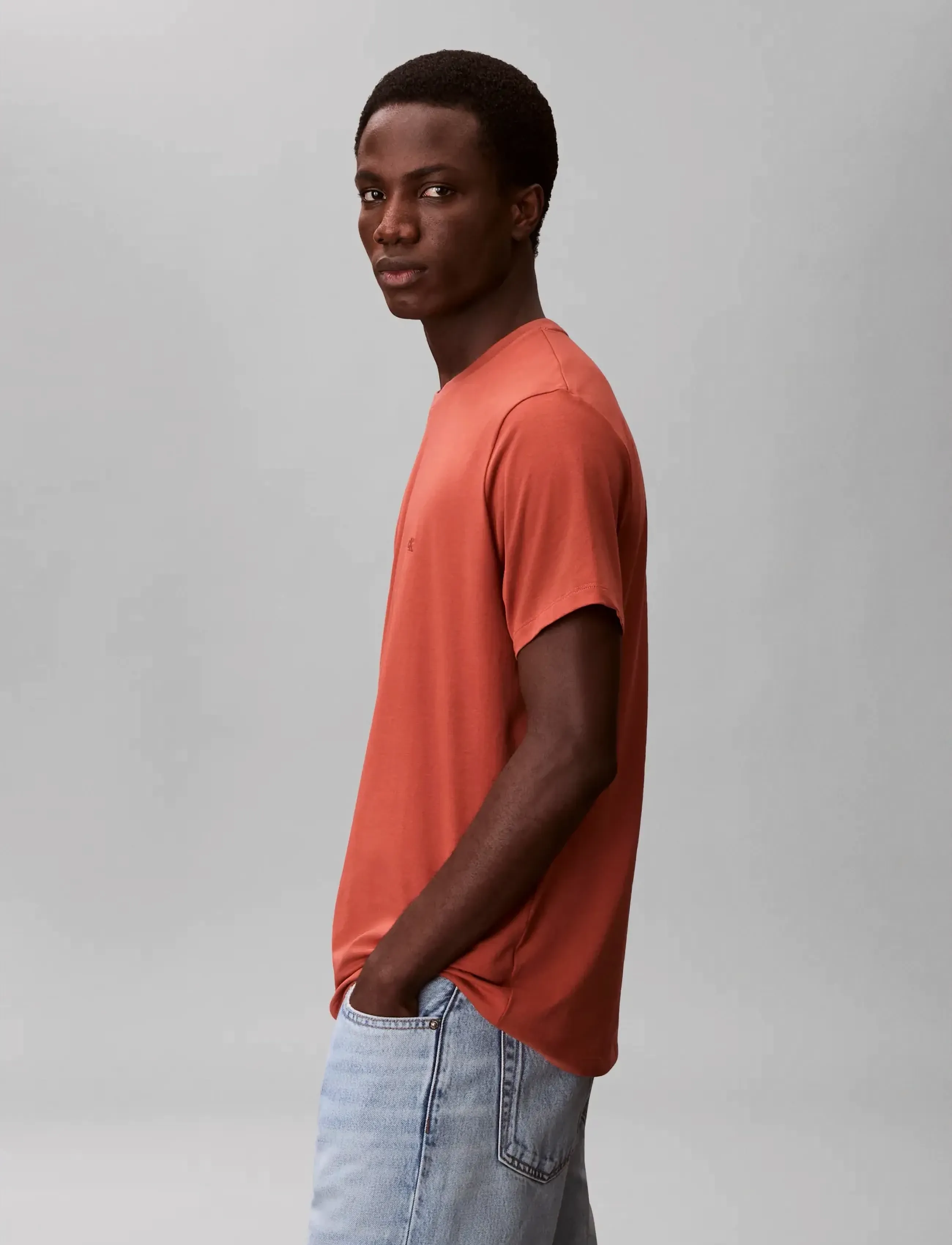 Calvin Klein - SS SLIM STRETCH MONOGRAM TEE - lühikeste varrukatega t-särgid - faded flower - 4