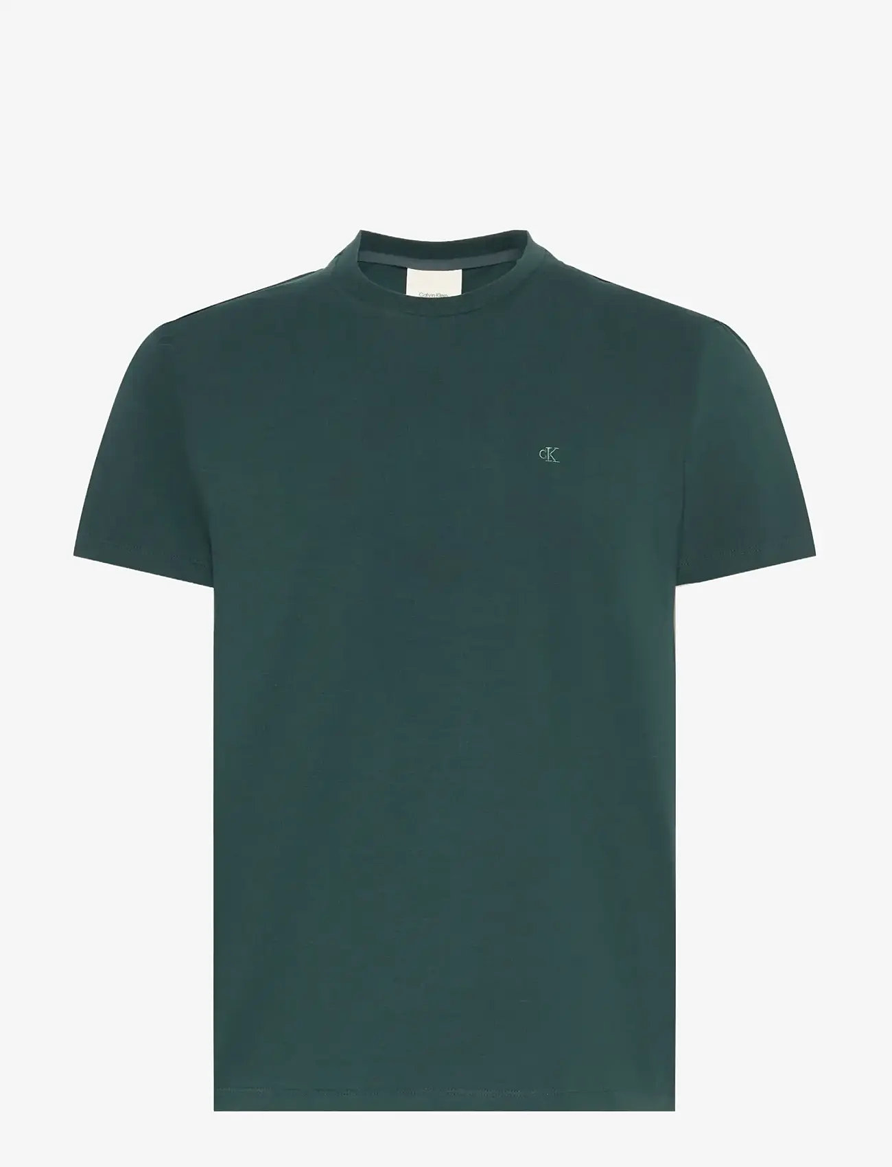 Calvin Klein - SS SLIM STRETCH COTTON CREWNK TE - kortärmade t-shirts - magical forest - 1