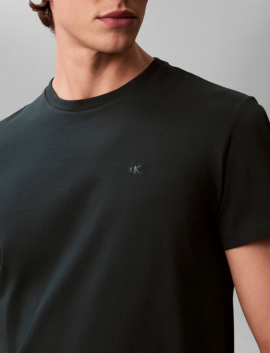 Calvin Klein - SS SLIM STRETCH COTTON CREWNK TE - lühikeste varrukatega t-särgid - magical forest - 5