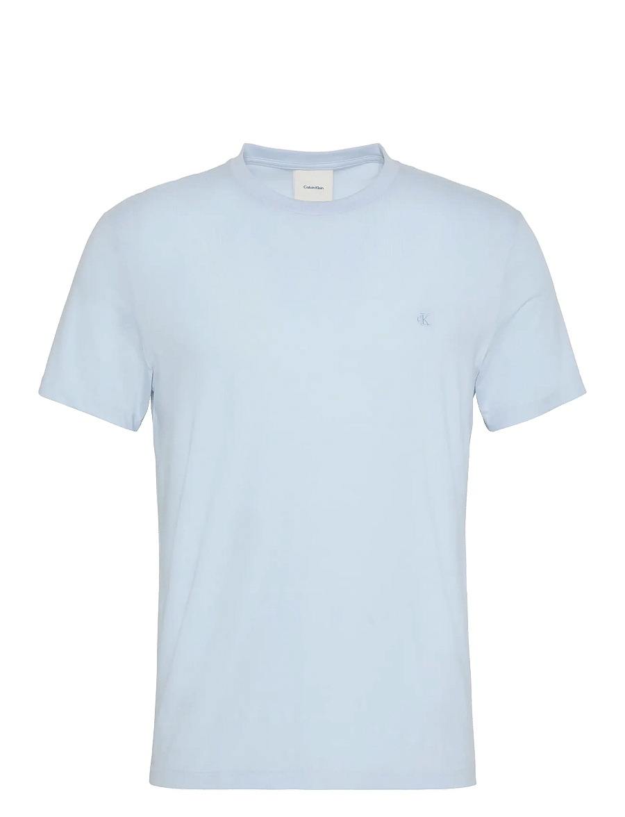 Calvin Klein - SS SLIM STRETCH COTTON CREWNK TE - kurzärmelige t-shirts - plein air - 1