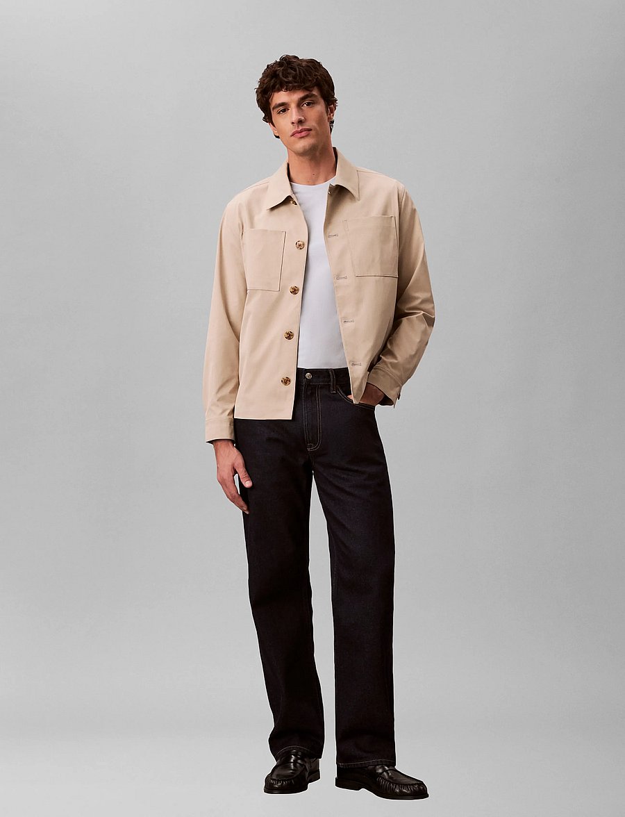 Calvin Klein - SS SLIM STRETCH COTTON CREWNK TE - kurzärmelige t-shirts - plein air - 0