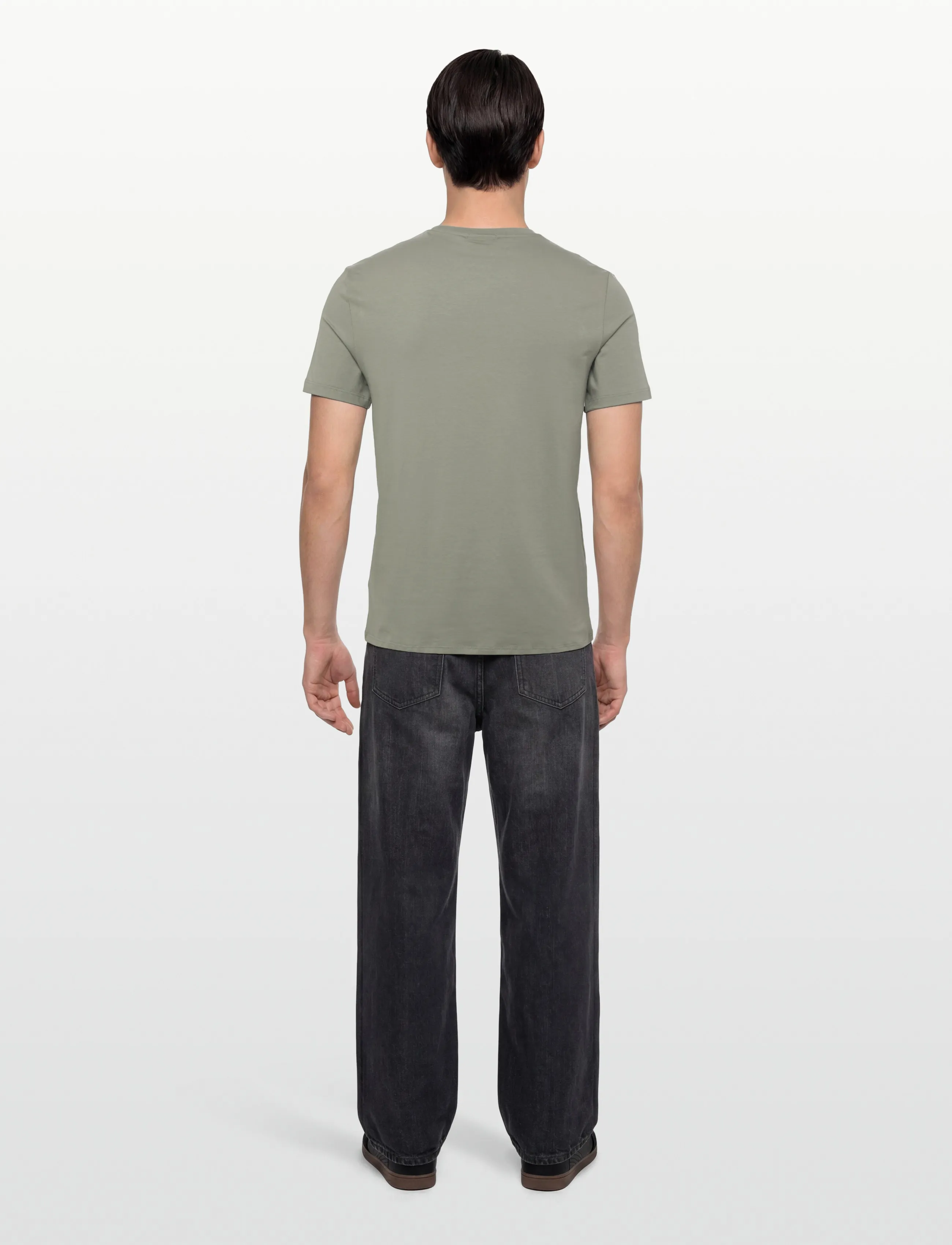 Calvin Klein - SS SLIM STRETCH CTTN MONOGRM TEE - kortærmede t-shirts - shadow - 4