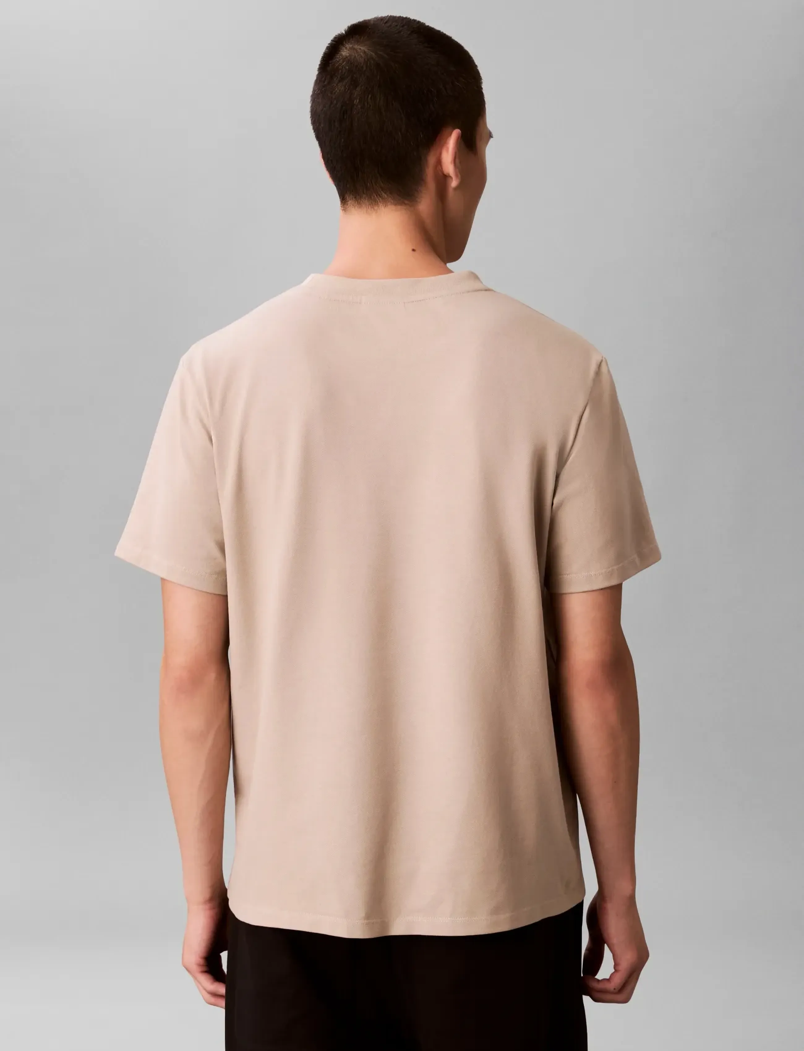Calvin Klein - SS STRETCH COTTON PIQUE NANO TEE - kurzärmelig - ancient marble - 2