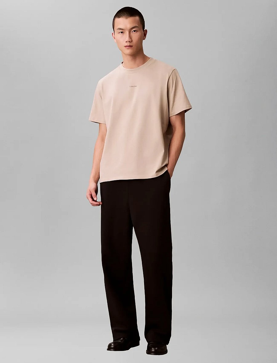 Calvin Klein - SS STRETCH COTTON PIQUE NANO TEE - short-sleeved t-shirts - ancient marble - 3