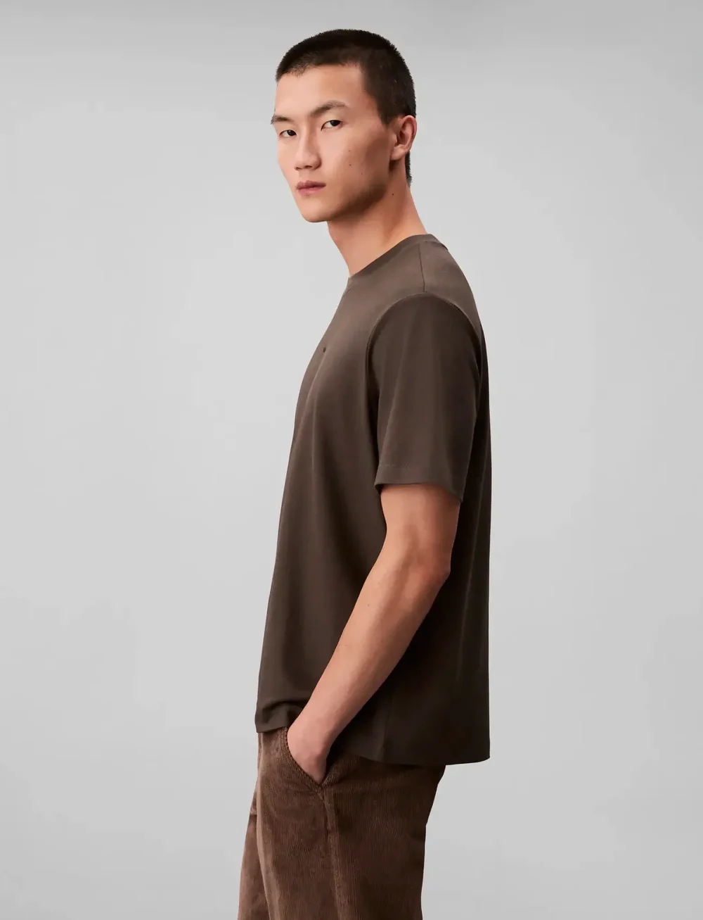 Calvin Klein - SS STRETCH COTTON PIQUE NANO TEE - kurzärmelig - beluga - 5
