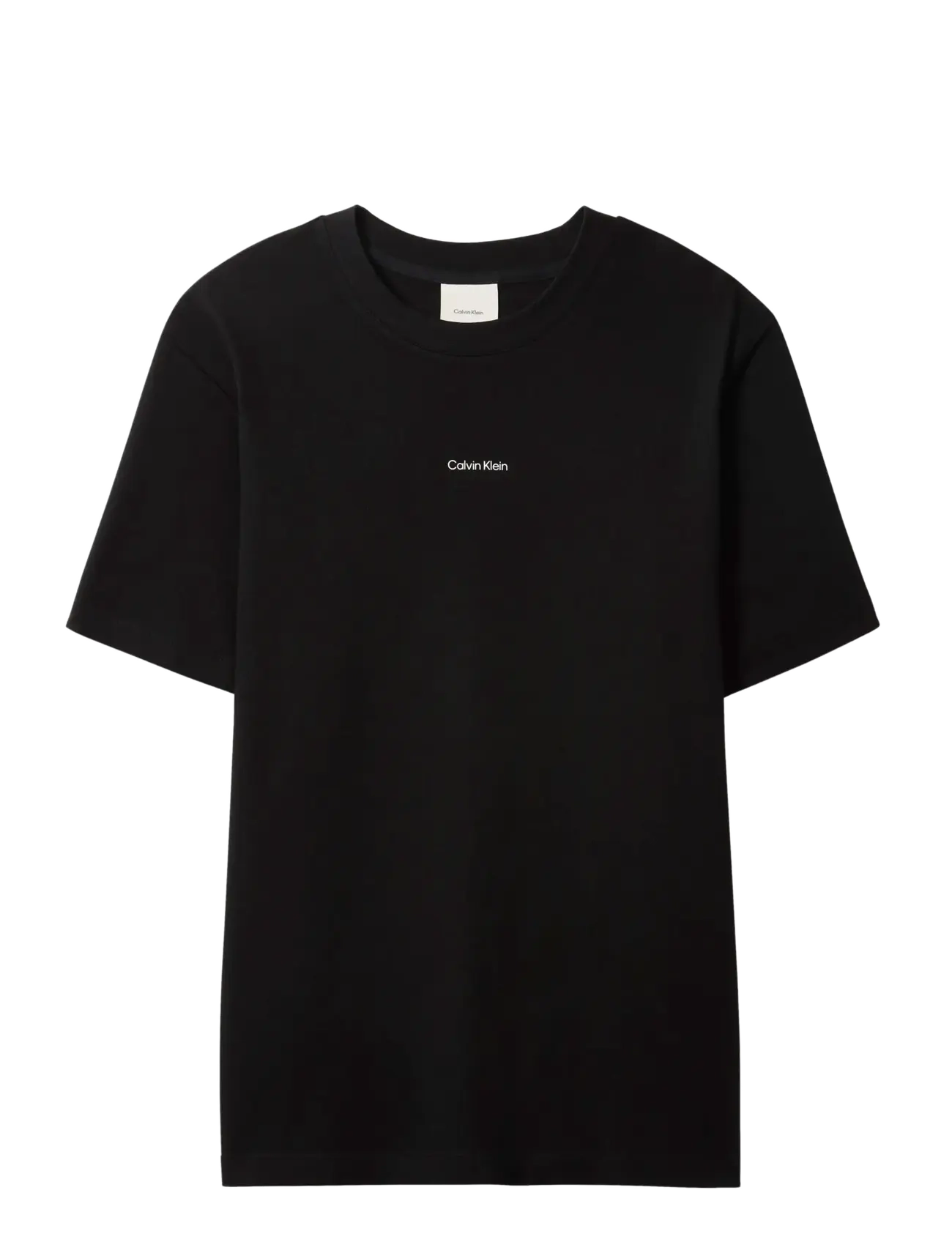 Calvin Klein SS STRETCH COTTON PIQUE NANO TEE - T-shirts - BLACK / black
