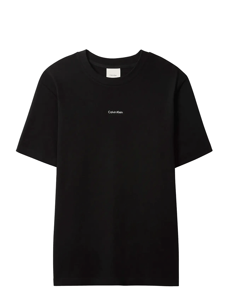 Calvin Klein - SS STRETCH COTTON PIQUE NANO TEE - kortærmede t-shirts - black - 0