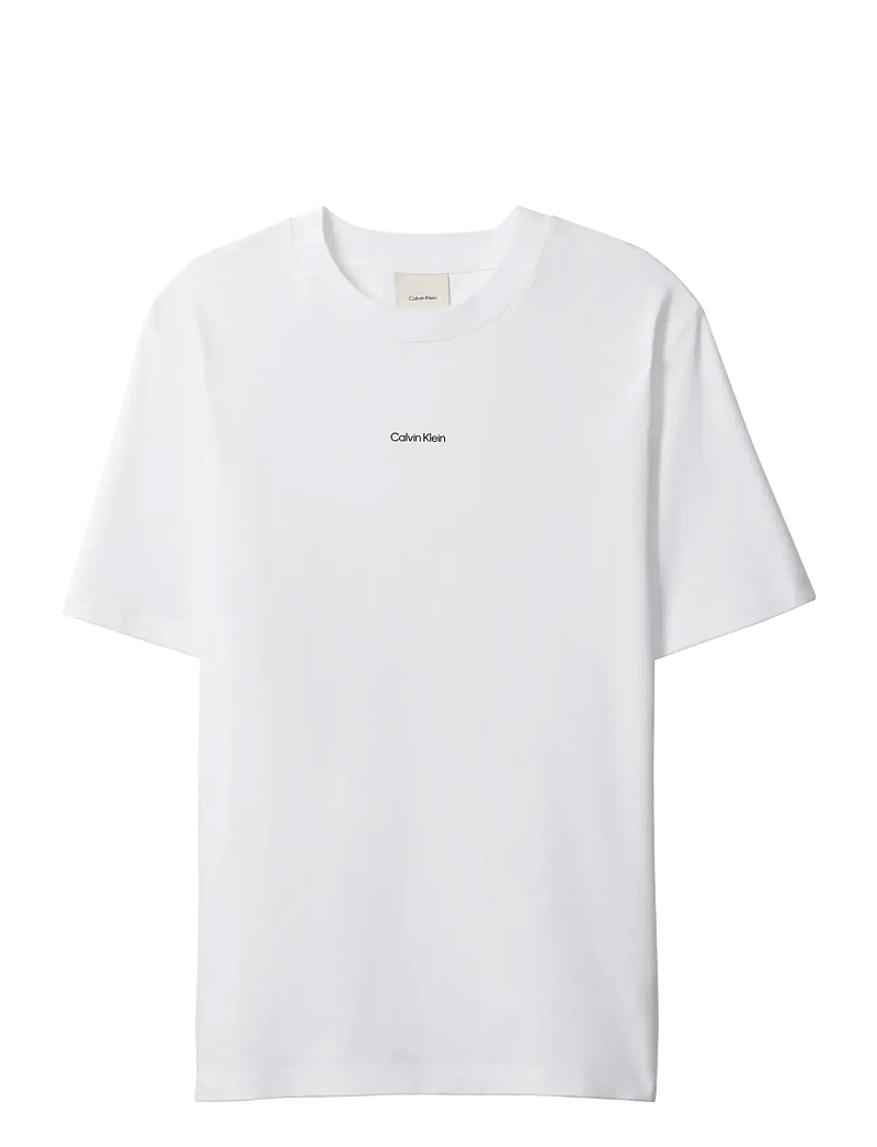 Calvin Klein - SS STRETCH COTTON PIQUE NANO TEE - kortærmede t-shirts - bright white - 1