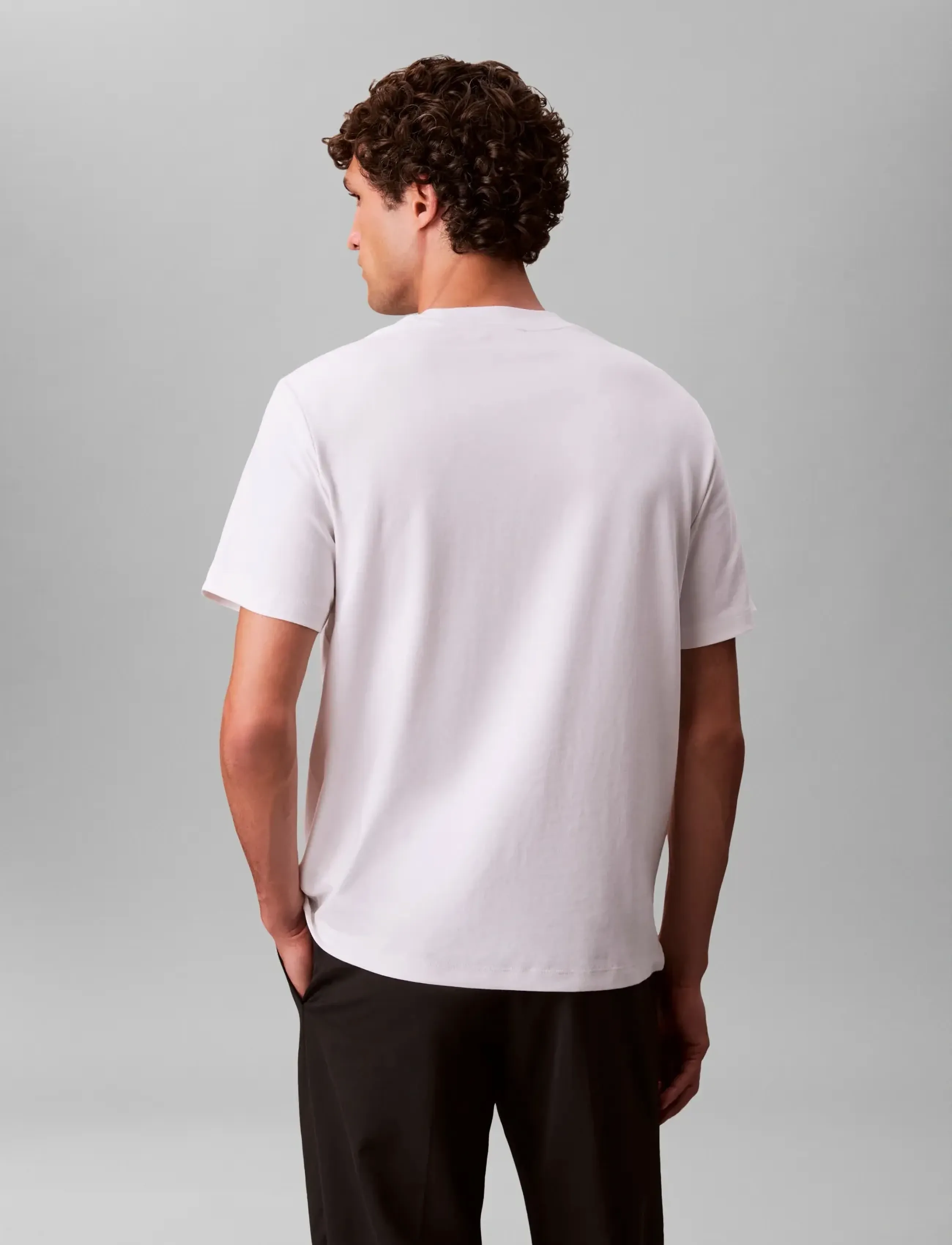 Calvin Klein - SS STRETCH COTTON PIQUE NANO TEE - kurzärmelig - bright white - 2