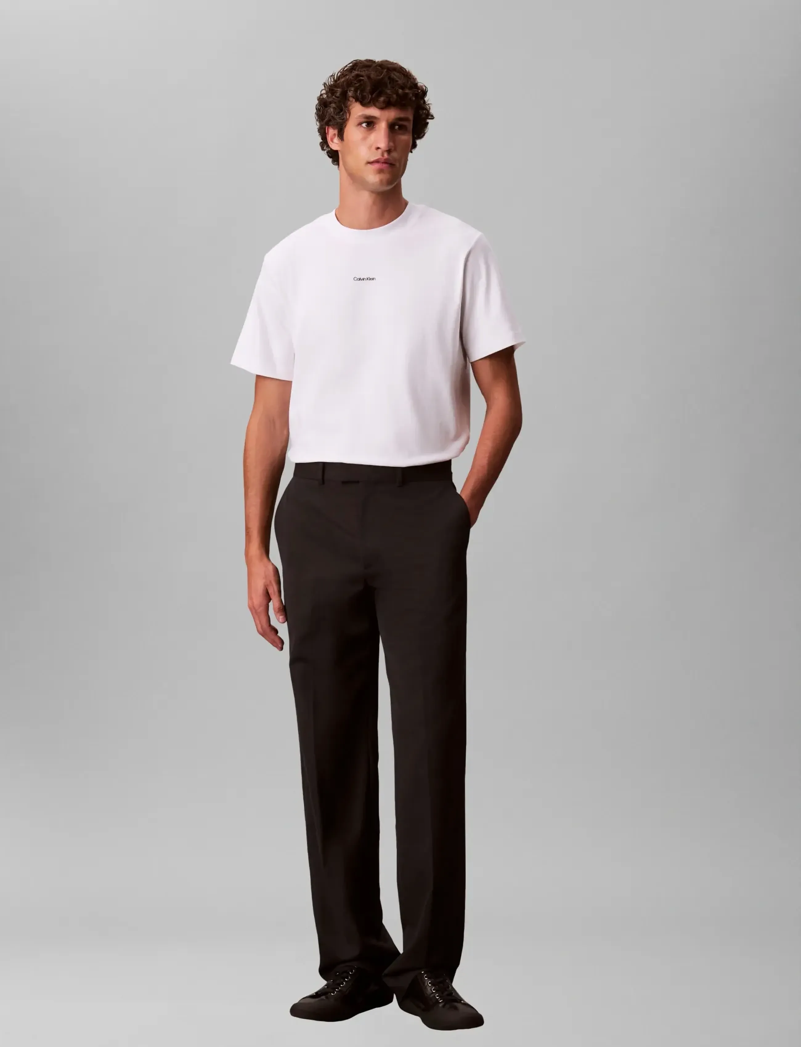 Calvin Klein - SS STRETCH COTTON PIQUE NANO TEE - kurzärmelig - bright white - 3