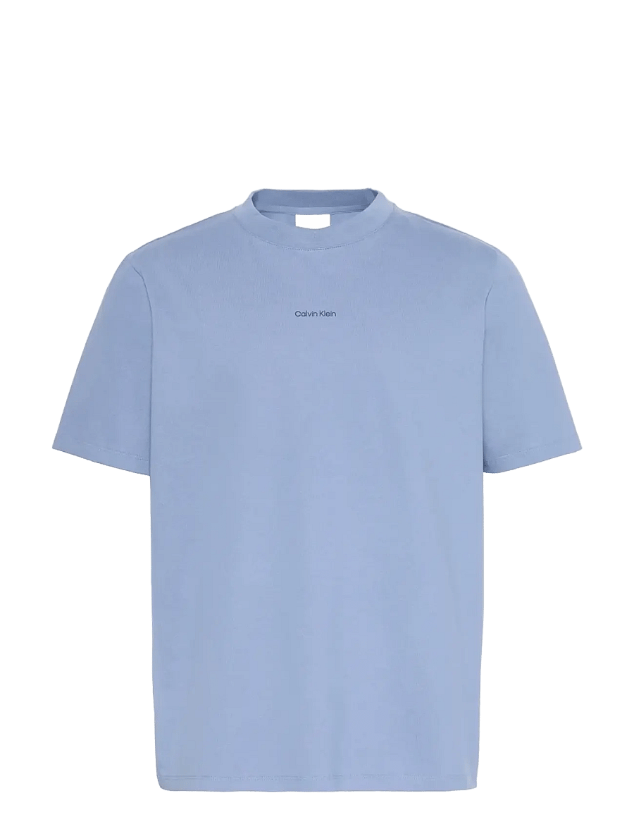 Calvin Klein - SS STRETCH COTTON PIQUE NANO TEE - kortärmade t-shirts - dusty sailor blue - 1