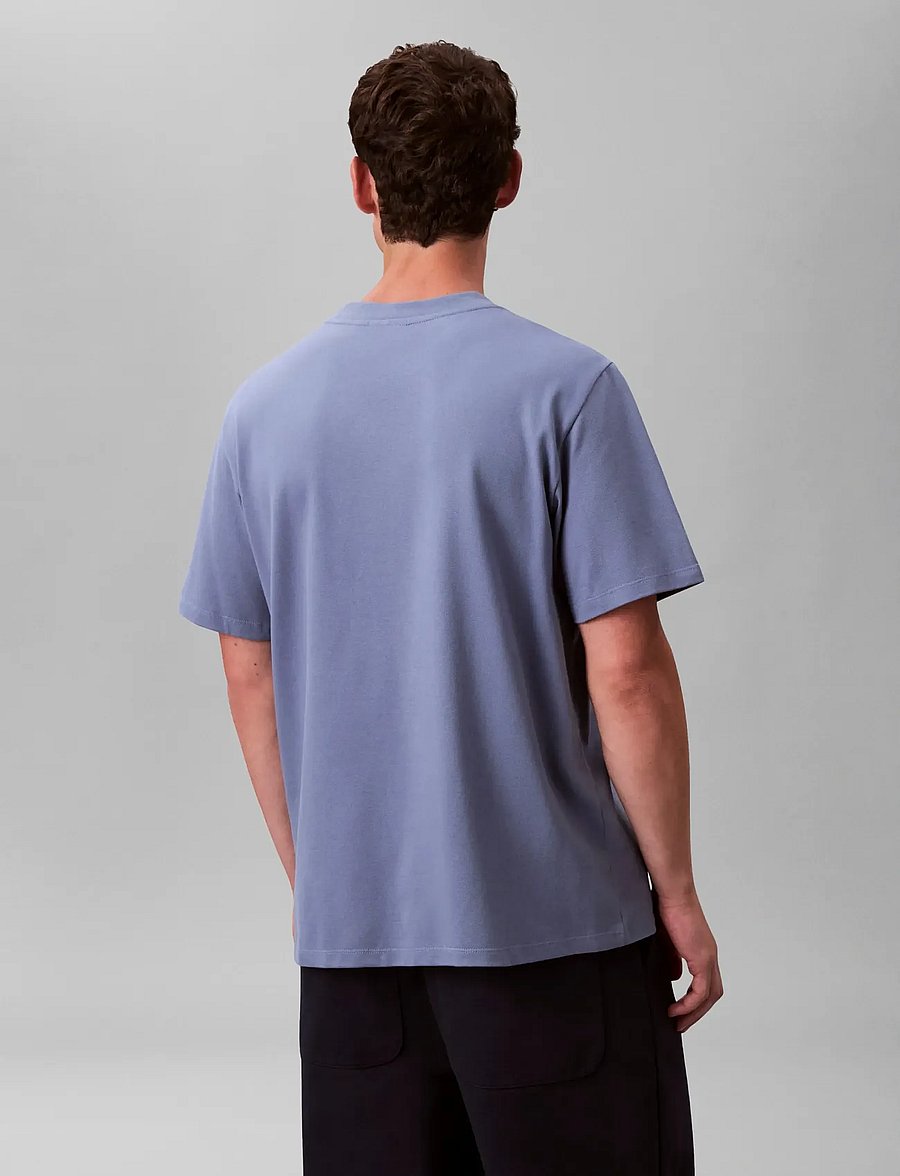 Calvin Klein - SS STRETCH COTTON PIQUE NANO TEE - kortärmade t-shirts - dusty sailor blue - 2