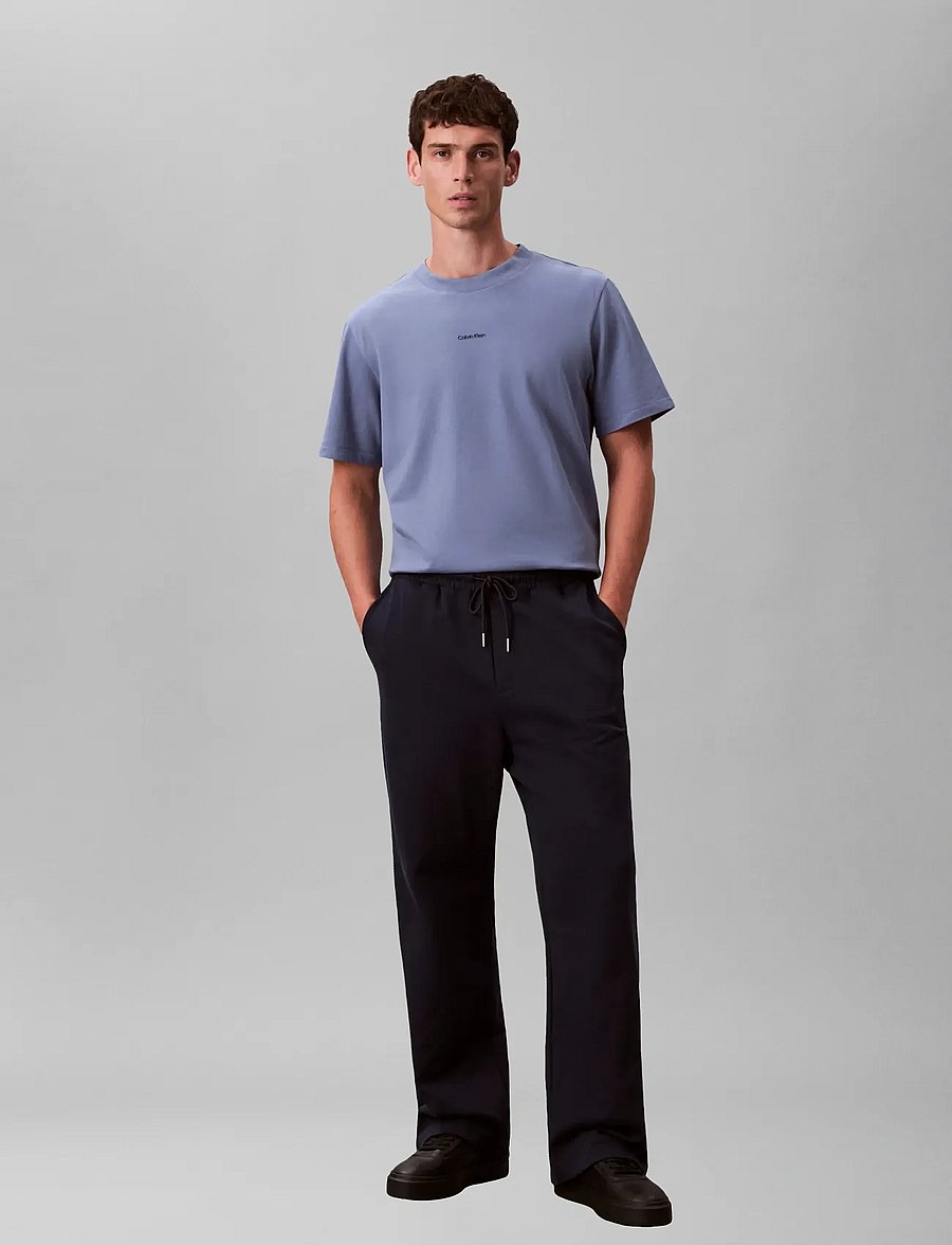 Calvin Klein - SS STRETCH COTTON PIQUE NANO TEE - kortärmade t-shirts - dusty sailor blue - 3