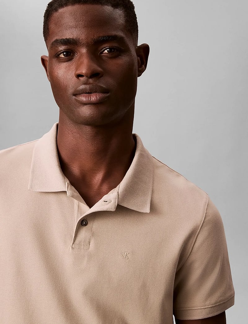 Calvin Klein - SS SLIM REFINED PIQUE POLO - kurzärmelig - ancient marble - 4