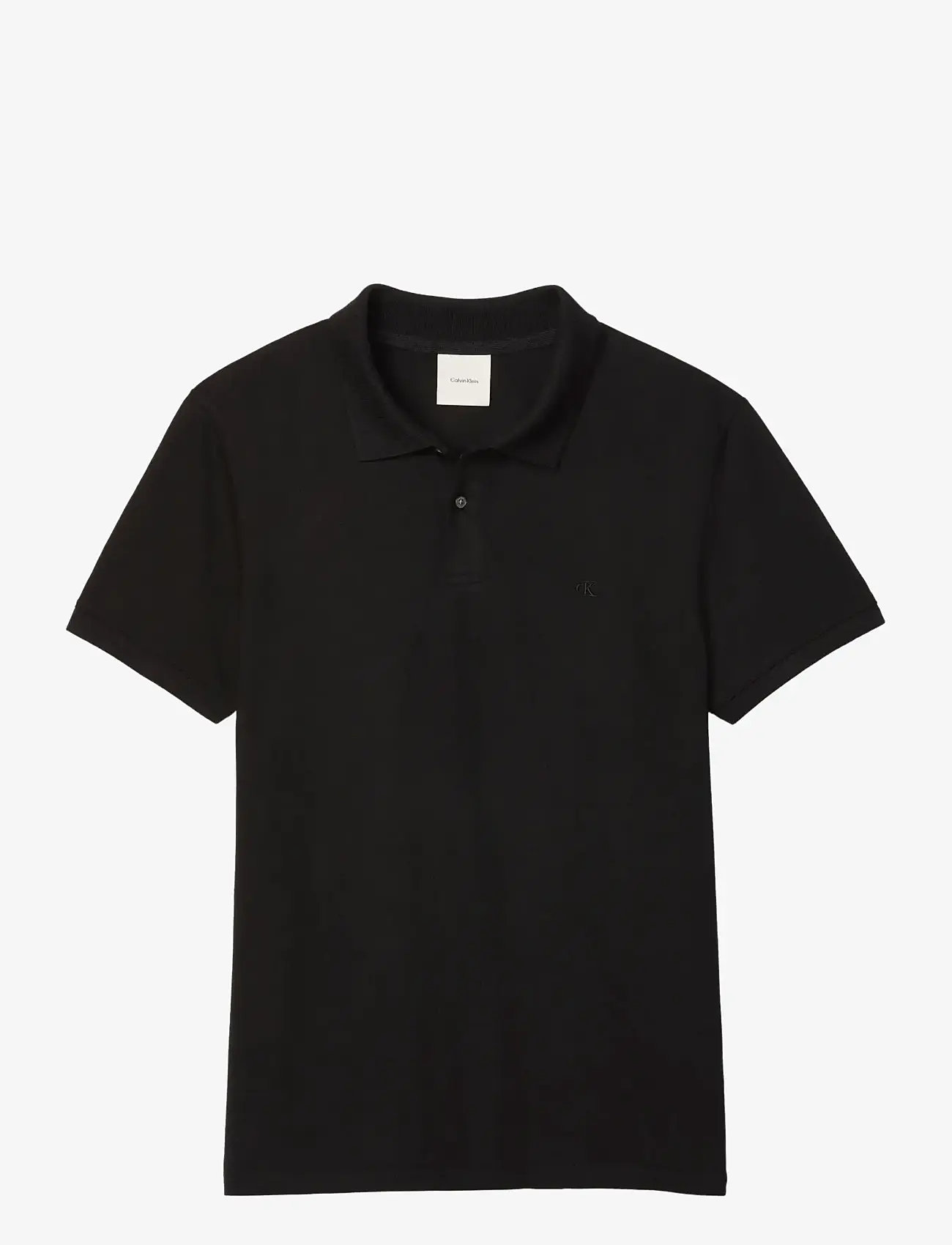 Calvin Klein - SS SLIM REFINED PIQUE POLO - kortærmede poloer - black - 1