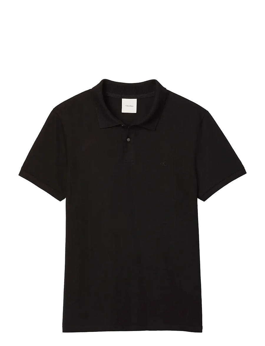 Calvin Klein - SS SLIM REFINED PIQUE POLO - kurzärmelig - black - 1