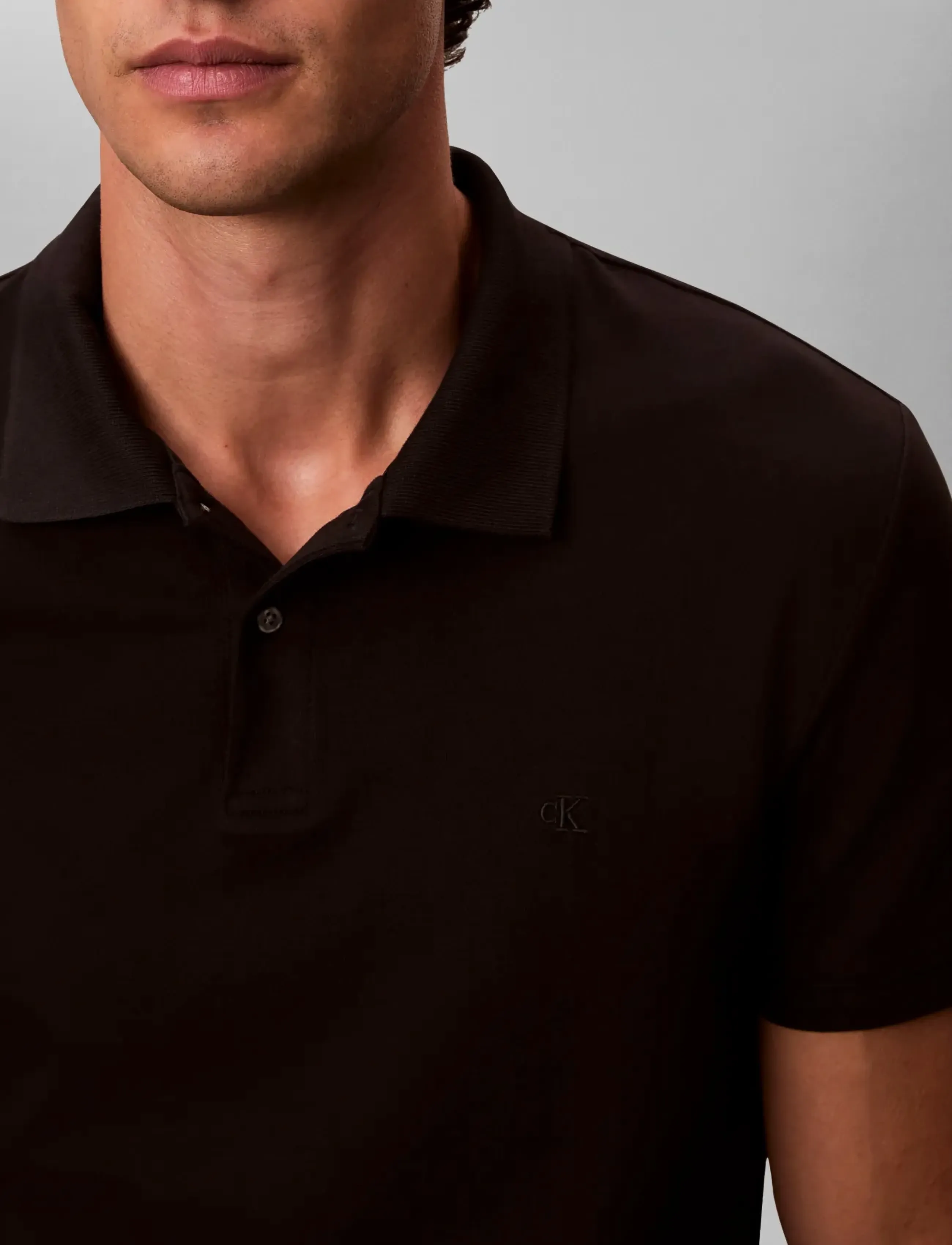 Calvin Klein - SS SLIM REFINED PIQUE POLO - kurzärmelig - black - 5