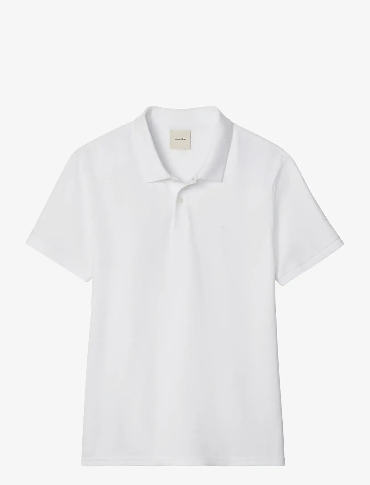 Calvin Klein - SS SLIM REFINED PIQUE POLO - lühikeste varrukatega polod - bright white - 1
