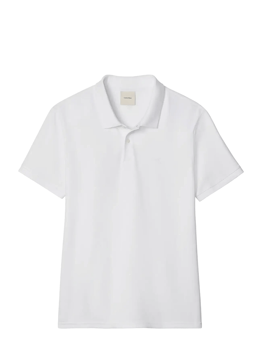 Calvin Klein - SS SLIM REFINED PIQUE POLO - kurzärmelig - bright white - 1
