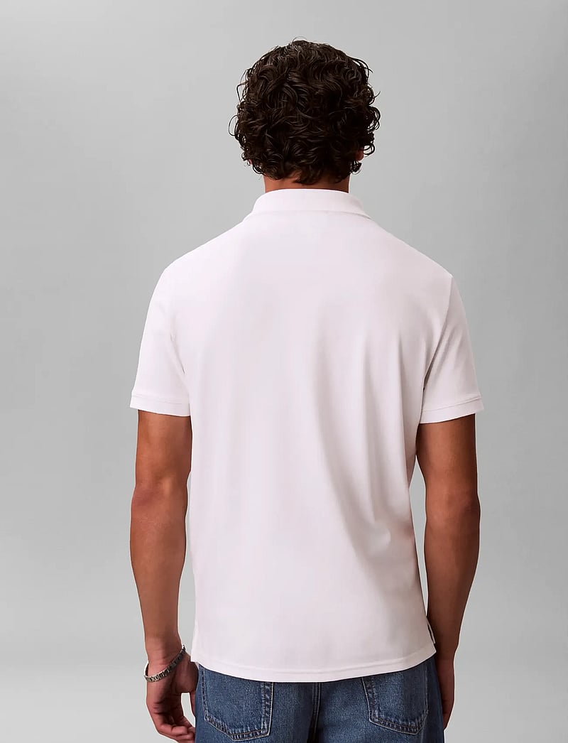 Calvin Klein - SS SLIM REFINED PIQUE POLO - kurzärmelig - bright white - 2