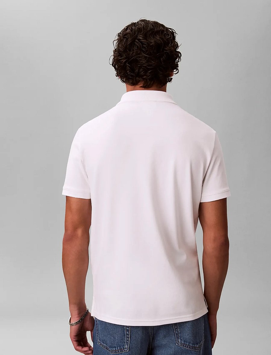 Calvin Klein - SS SLIM REFINED PIQUE POLO - kurzärmelig - bright white - 2