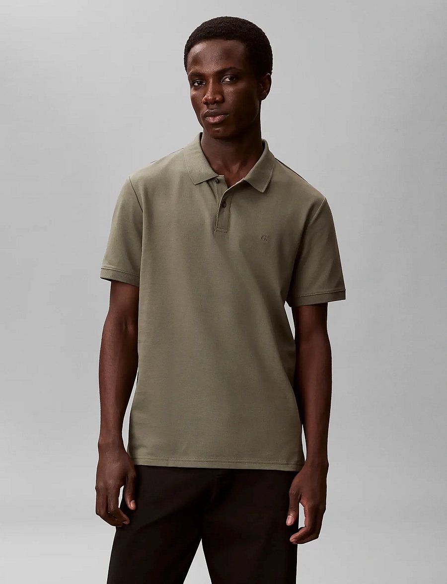 Calvin Klein - SS SLIM REFINED PIQUE POLO - kurzärmelig - dusty olive - 3