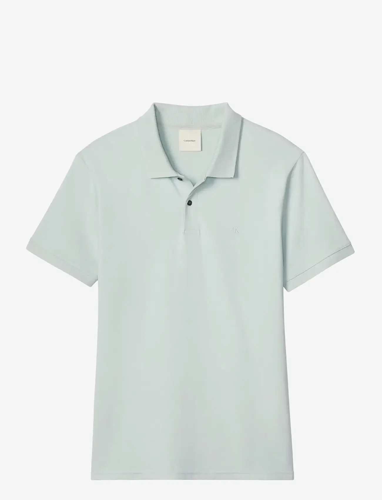Calvin Klein - SS SLIM REFINED PIQUE POLO - kortærmede poloer - pale meadow - 1