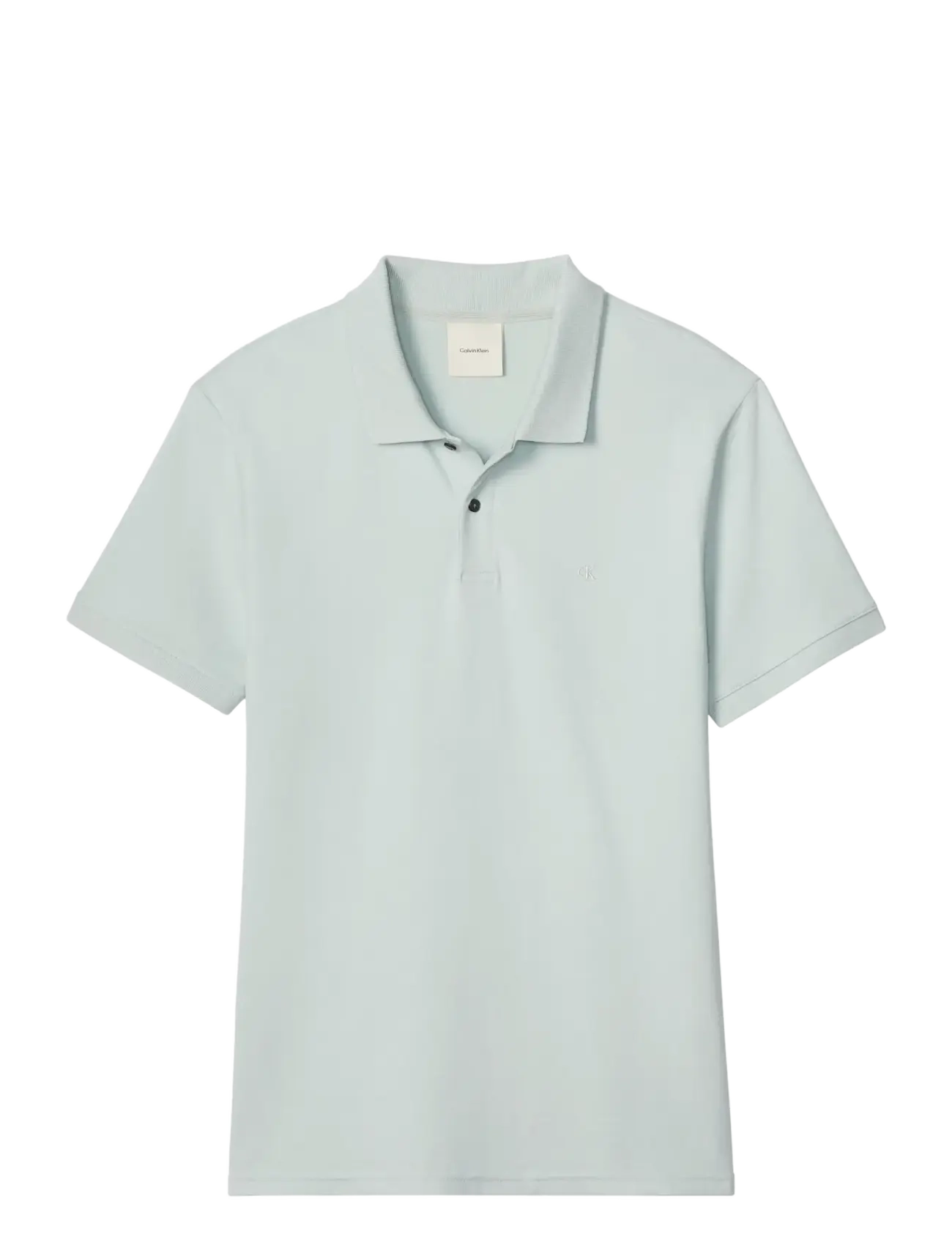 Calvin Klein SS SLIM REFINED PIQUE POLO - Calvin Klein - PALE MEADOW / green