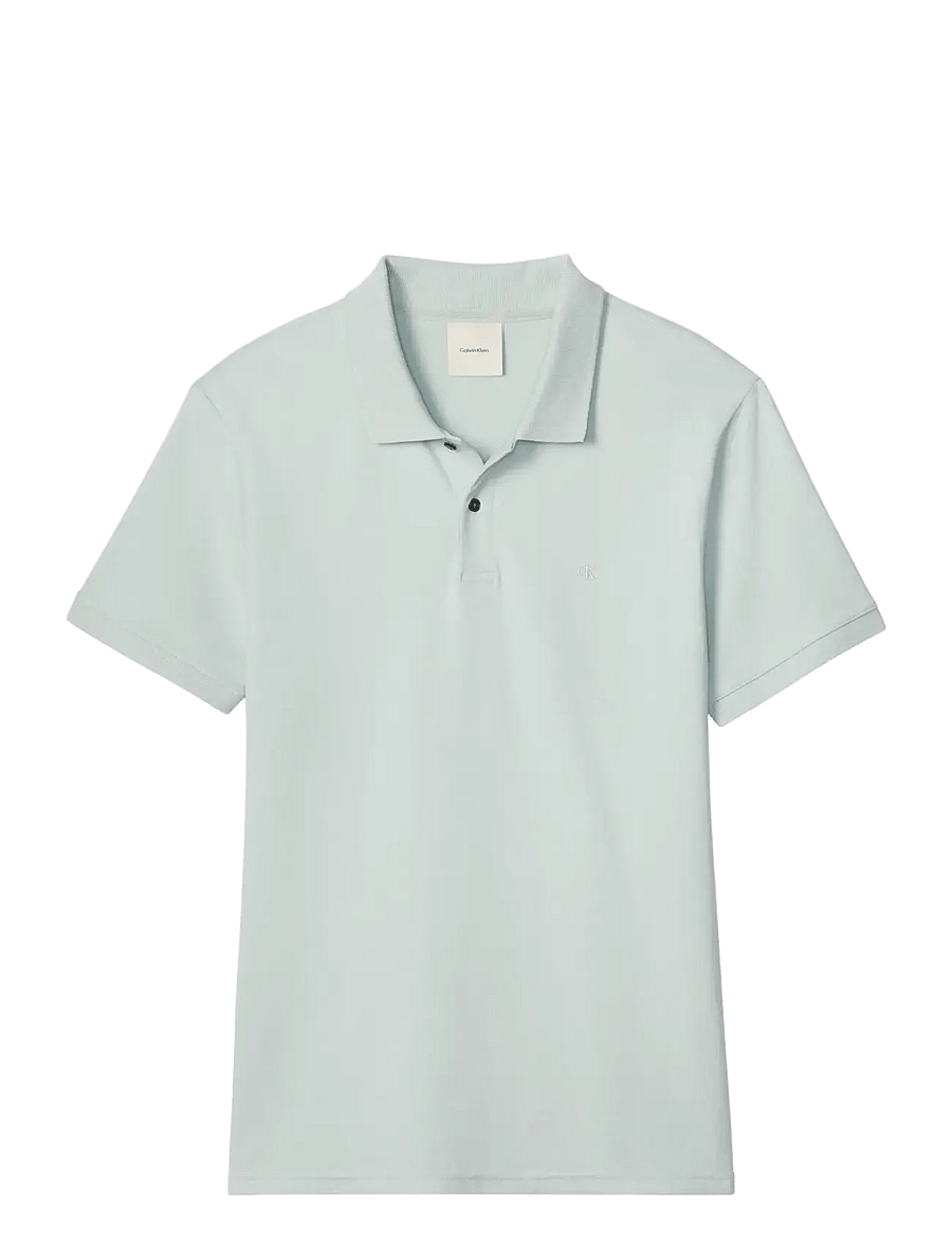 Calvin Klein - SS SLIM REFINED PIQUE POLO - kurzärmelig - pale meadow - 1