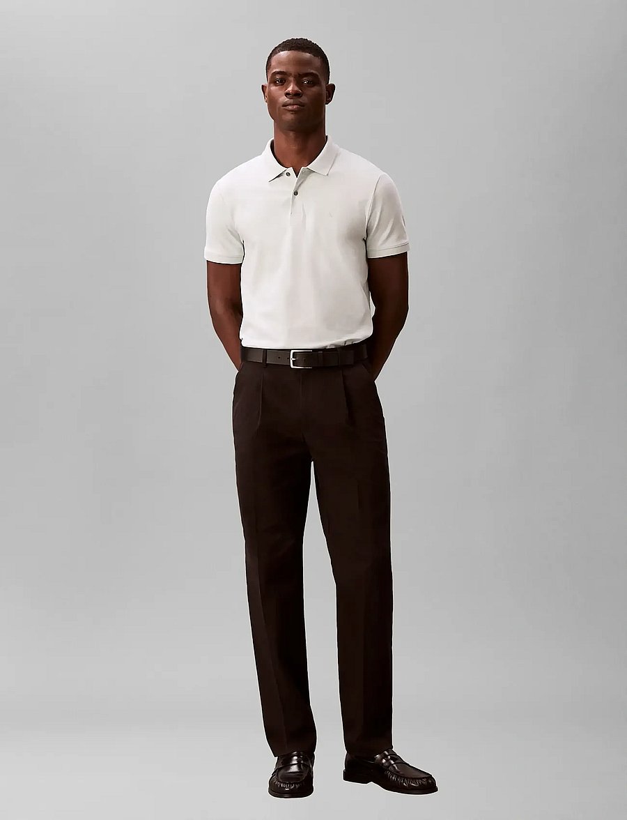 Calvin Klein - SS SLIM REFINED PIQUE POLO - kurzärmelig - pale meadow - 0