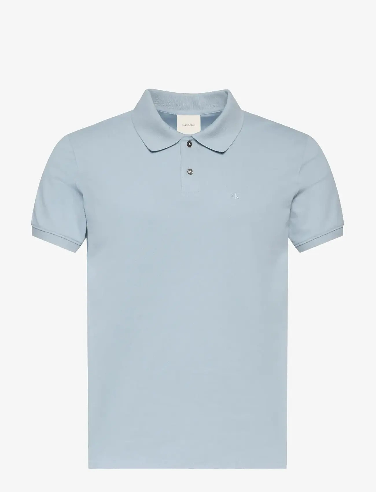 Calvin Klein - SS SLIM REFINED PIQUE POLO - kortærmede poloer - plein air - 1